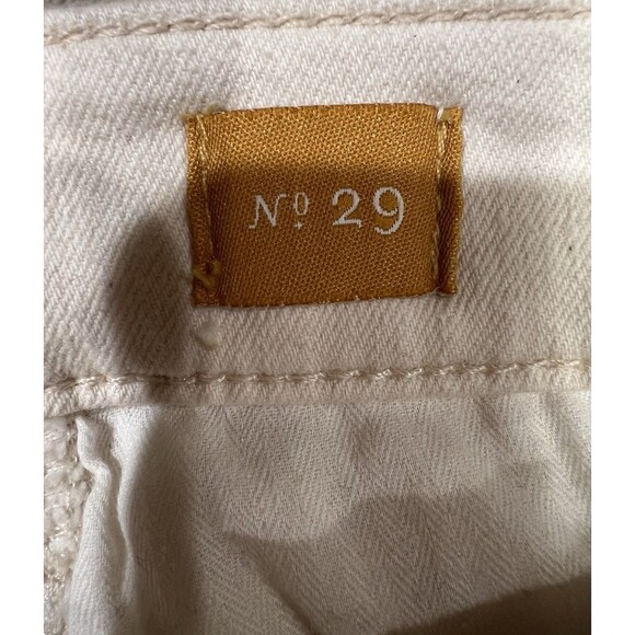 Pilcro Serif Skinny Ankle Zip Moto Jeans Pants  Ivory ANTHROPOLOGIE Size 29/8 - Picture 10 of 11